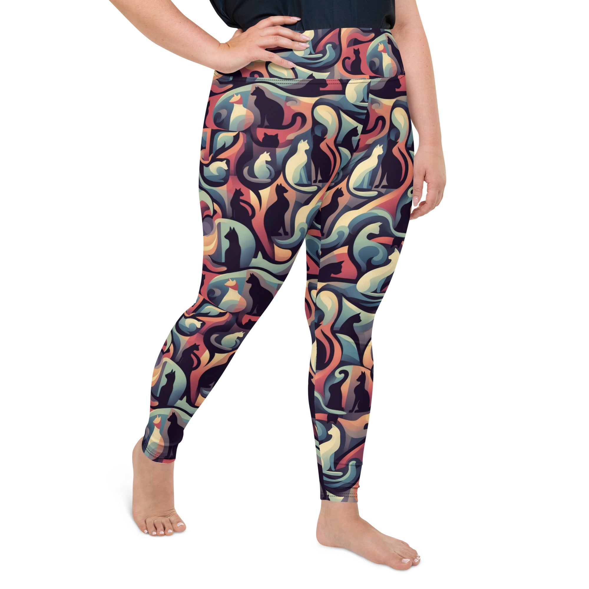 Kitty Silhouette Leggings | Plus Size